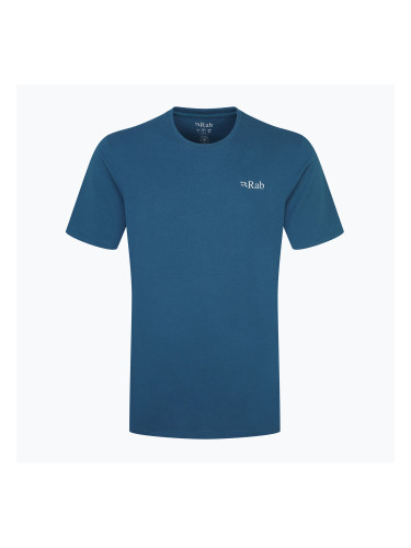 Мъжка тениска Rab Stance Mountain Peak tempest blue