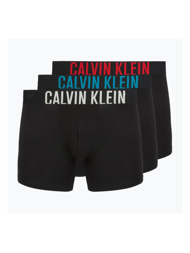 Боксерки Calvin Klein 000NB3609A Boxer Brief 3 чифта black w/oatmeal logo/black w/age