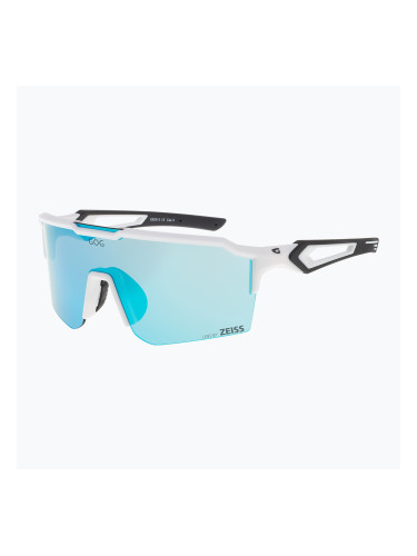 Слънчеви очила GOG Valhalla матово бяло/черно/рефлекторно небесно синьо