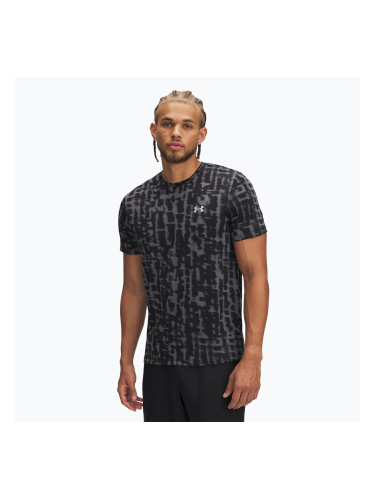Мъжка тениска за бягане Under Armour Launch Printed black/anthracite/reflective