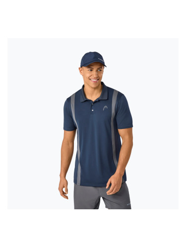 Мъжка поло фланелка за тенис HEAD Club 25 Tech Polo navy