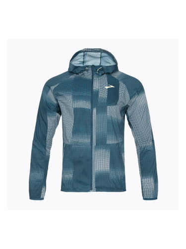 Мъжко яке за бягане Brooks Canopy indigo rush/altitude print