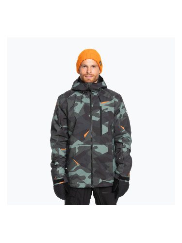 Мъжко яке за сноуборд Quiksilver Mission Printed block puzzle camo sea spray