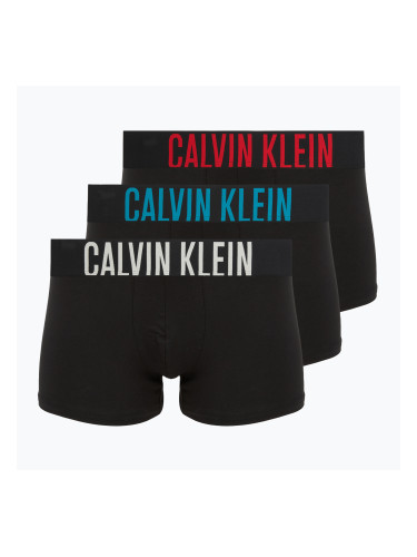 Боксерки Calvin Klein 000NB3609A Boxer Brief 3 чифта black w/oatmeal logo/black w/age