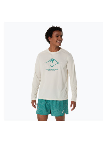 Мъжка блуза за бягане с дълъг ръкав ASICS Fujitrail Logo birch/white sage/rainy lake