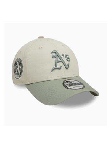 New Era WS Patch 9Forty Oakland Athletics бейзболна шапка светло бежова