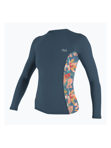 Дамско плуване с дълъг ръкав O'Neill Side Print Rash Guard copen blue/painted tropics