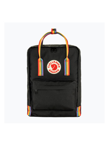 Fjällräven Kanken Rainbow 16 l black/ rainbow pattern градска раница