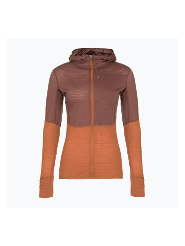 Дамски суитшърт за трекинг Icebreaker Merino 200 Realfleece Descender Zip Hoodie dusty clay