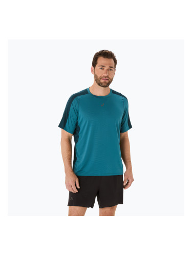 Мъжка тениска за бягане ASICS Fujitrail Elite Top atlantis blue/saxon green