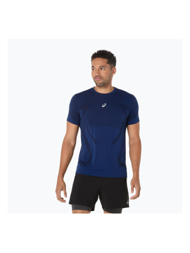 Мъжка тениска за бягане ASICS Road Seamless illusion blue/glow yellow