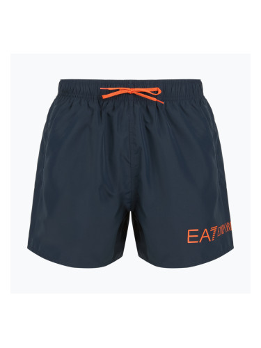 Мъжки бански EA7 Emporio Armani Extended Logo Boxer armani blue / tangerine tango