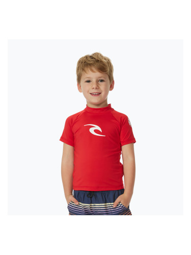 Rip Curl Brand Wave UPF червена детска тениска за плуване