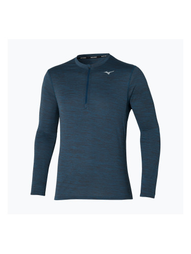 Мъжка тениска за бягане с дълъг ръкав Mizuno Impulse Core Half Zip blue wing teal