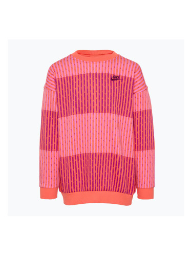 Детски суитшърт Nike Sportswear Club Fleece light wild mango/light wild mango/hot fuchsia