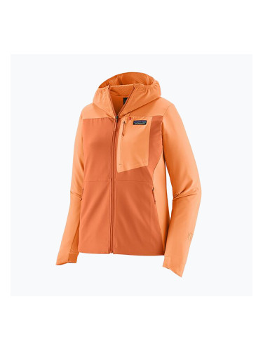 Дамско софтшел яке Patagonia R1 CrossStrata Hoody rock melon