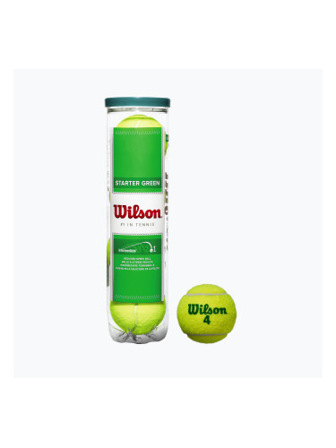 Детски топки за тенис Wilson Starter Play Green 4 бр. жълти WRT137400
