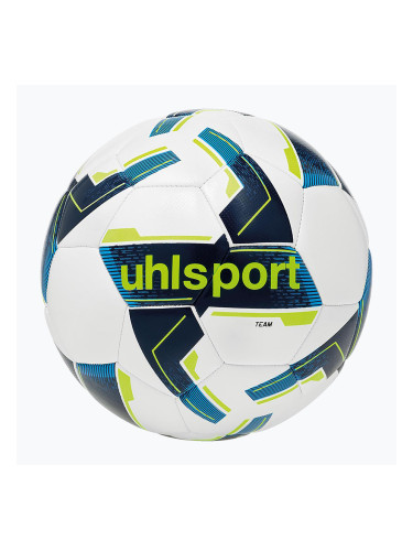 Футбол uhlsport Екип бяло/насиньо/флуо жълто размер 4
