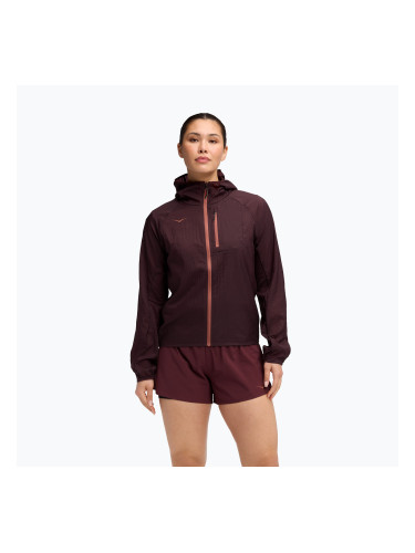 Дамско яке за бягане HOKA Skyflow black cherry