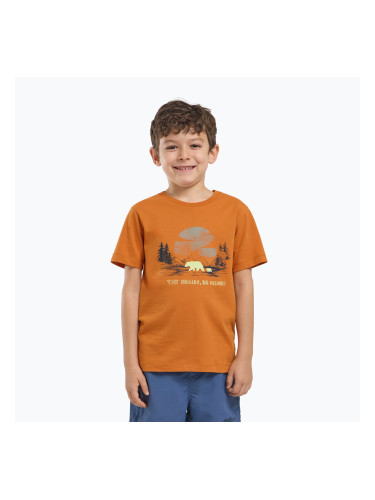 Детска тениска Jack Wolfskin Graphic Cotton T print soft amber