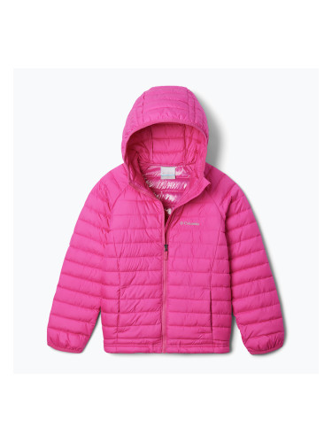 Детско пухено яке Columbia Powder Lite II Hooded pink ice