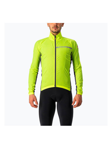 Мъжко колоездачно яке Castelli Squadra Stretch electric lime/dark gray