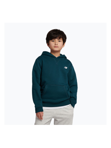 Детски суитшърт New Balance Brush Back Small Logo Hoodie medusa green