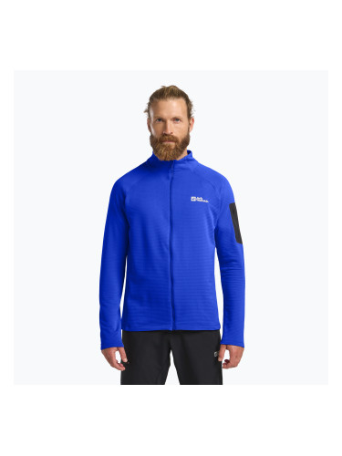 Мъжки суитшърт за трекинг Jack Wolfskin Prelight Full Zip vibrant blue