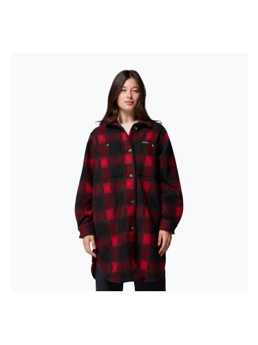 Дамска риза Columbia Wildbest Venture Long Fleece Coat mountain red blurred ombre