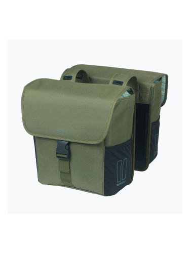 Basil Go Двойна чанта за велосипед 32 л тъмнозелена