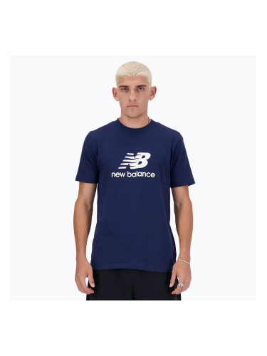 Мъжка тениска New Balance Stacked Logo navy