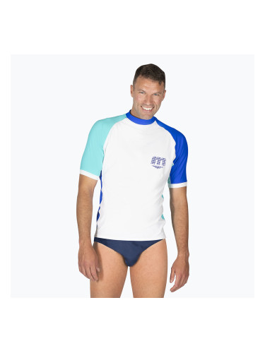 Мъжка тениска за плуване Mares Rashguard Shield white