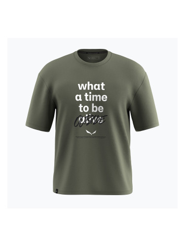 Мъжка тениска Salewa Eagle Outside Loose faded green