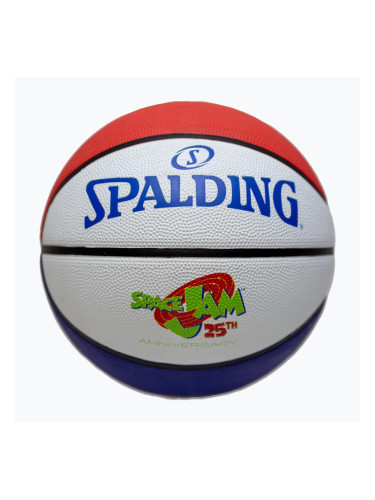 Баскетболна топка Spalding Space Jam Tune white/red/blue, размер 7