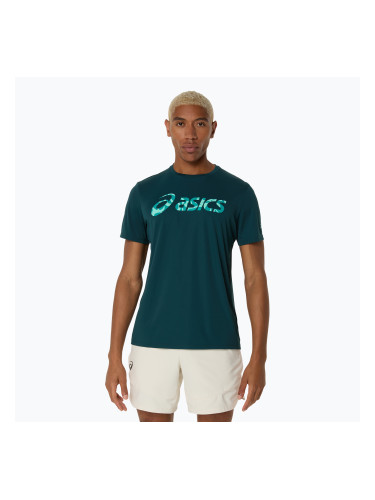 Мъжка фланелка за тенис ASICS Match Seasonal Graphic Tee saxon green