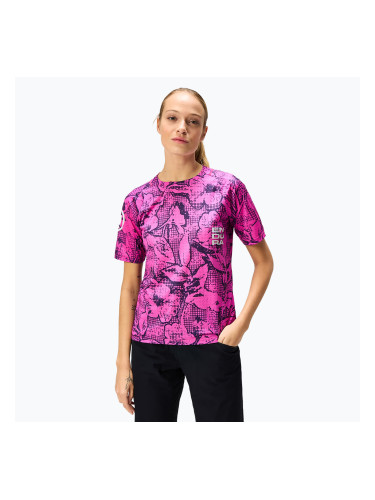Дамско колоездачно трико Endura Grid Floral Ltd W pink pop