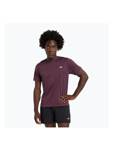 Мъжка тениска New Balance Athletics Run  plum brown