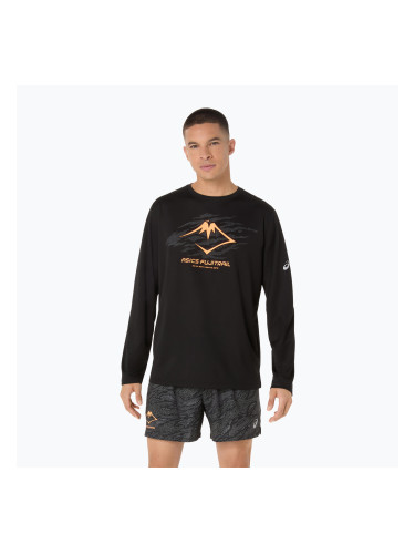 ASICS мъжки анцуг за бягане с дълъг ръкав Fujitrail logo LS performance black
