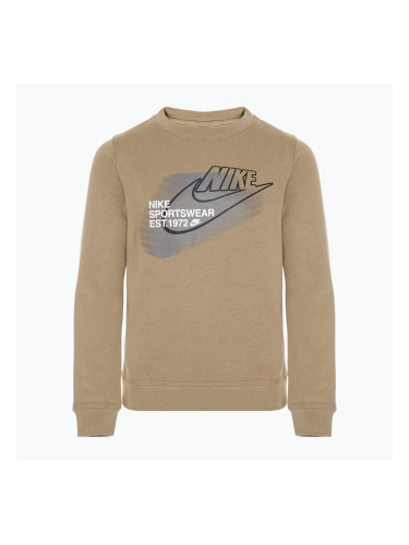 Детски суитшърт Nike Sportswear Standard Issue Crew-Neck khaki