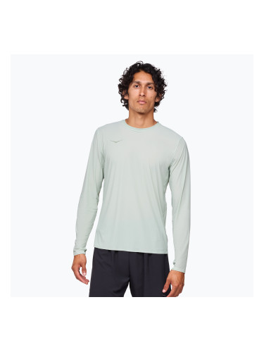 Мъжка блуза с дълъг ръкав за бягане HOKA Airolite Run aloe vera