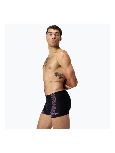 Мъжки бански Speedo Duo Logo Print Aquashort black/coral sands/neon violet