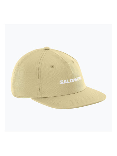 Шапка с козирка Salomon Logo Flat gray green