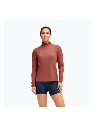 Дамски суитшърт за бягане HOKA GlideTech Quarter Zip rouge
