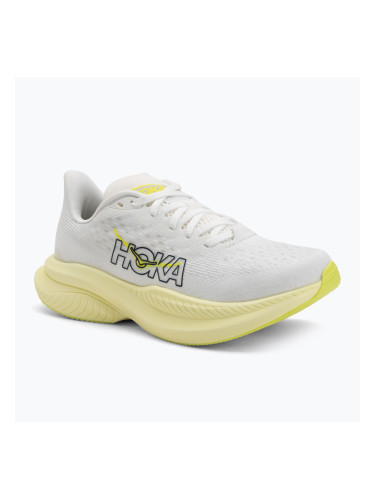 Дамски обувки за бягане HOKA Mach 6 white/neon hoka citrus