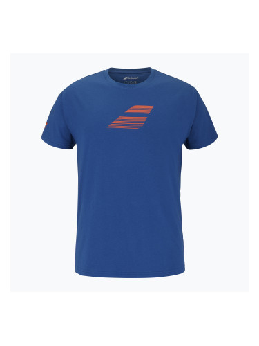 Мъжка тениска Babolat Exercise Big Flag dark blue