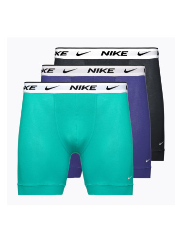 Мъжки боксерки Nike Everyday Cotton Stretch 3 чифта прашен кактус/източно синьо/тъмночервено