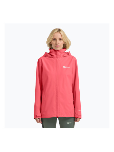 Дамско яке за дъжд Jack Wolfskin Trailtime 2L sunset coral