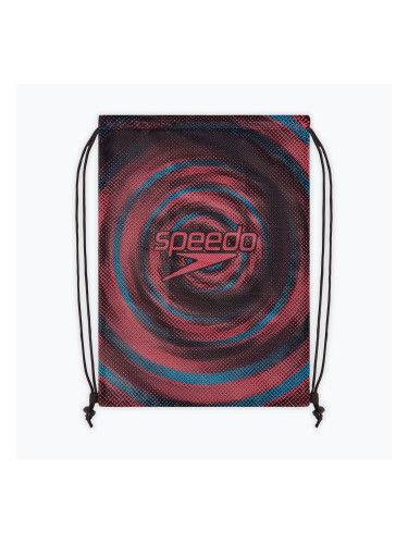Торба за плуване Speedo Printed Mesh black/picton blue/siren red
