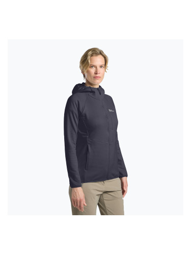 Дамско поларено яке Kolbenberg с качулка и цял цип Jack Wolfskin graphite