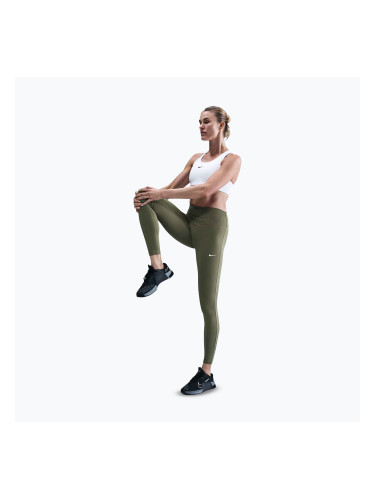 Дамски клин Nike One High-Waisted medium olive/white